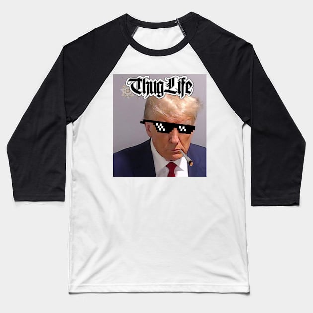 Trump Mugshot Baseball T-Shirt by BludBros